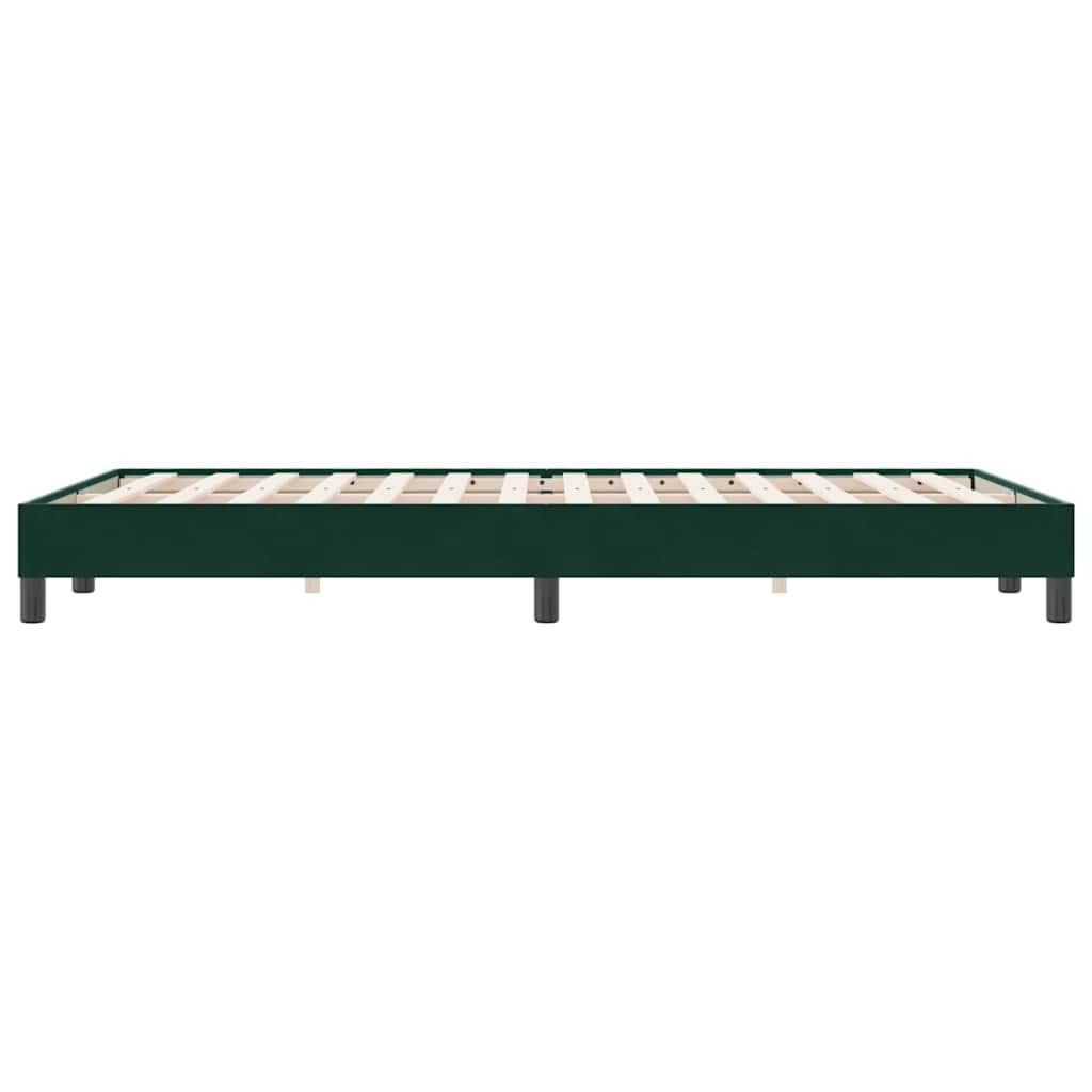 vidaXL Box Spring κρεβάτι χωρίς στρώμα σκούρο πράσινο 120x220cm