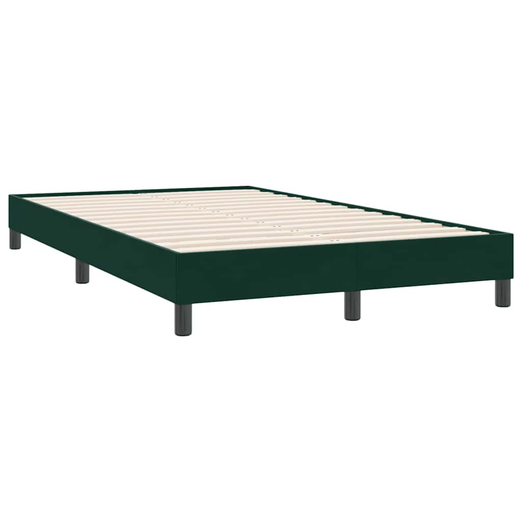 vidaXL Box Spring κρεβάτι χωρίς στρώμα σκούρο πράσινο 120x220cm