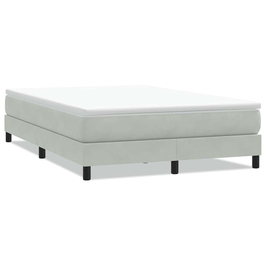 vidaXL Κρεβάτι Boxspring χωρίς Στρώμα Ανοιχτό Γκρι 140x220 εκ.