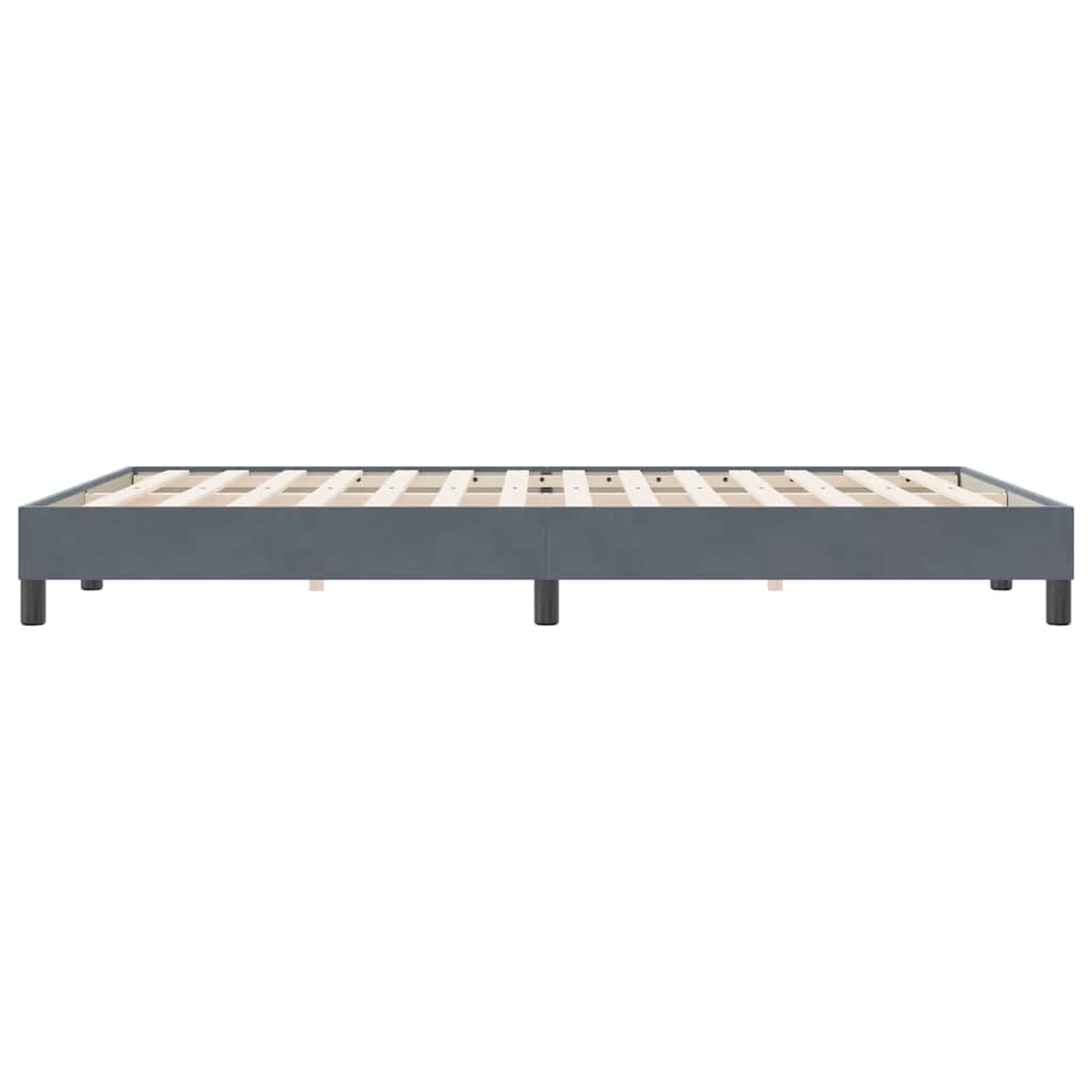 vidaXL Box Spring Κρεβάτι χωρίς στρώμα Σκούρο γκρι 140x220cm Βελούδινο