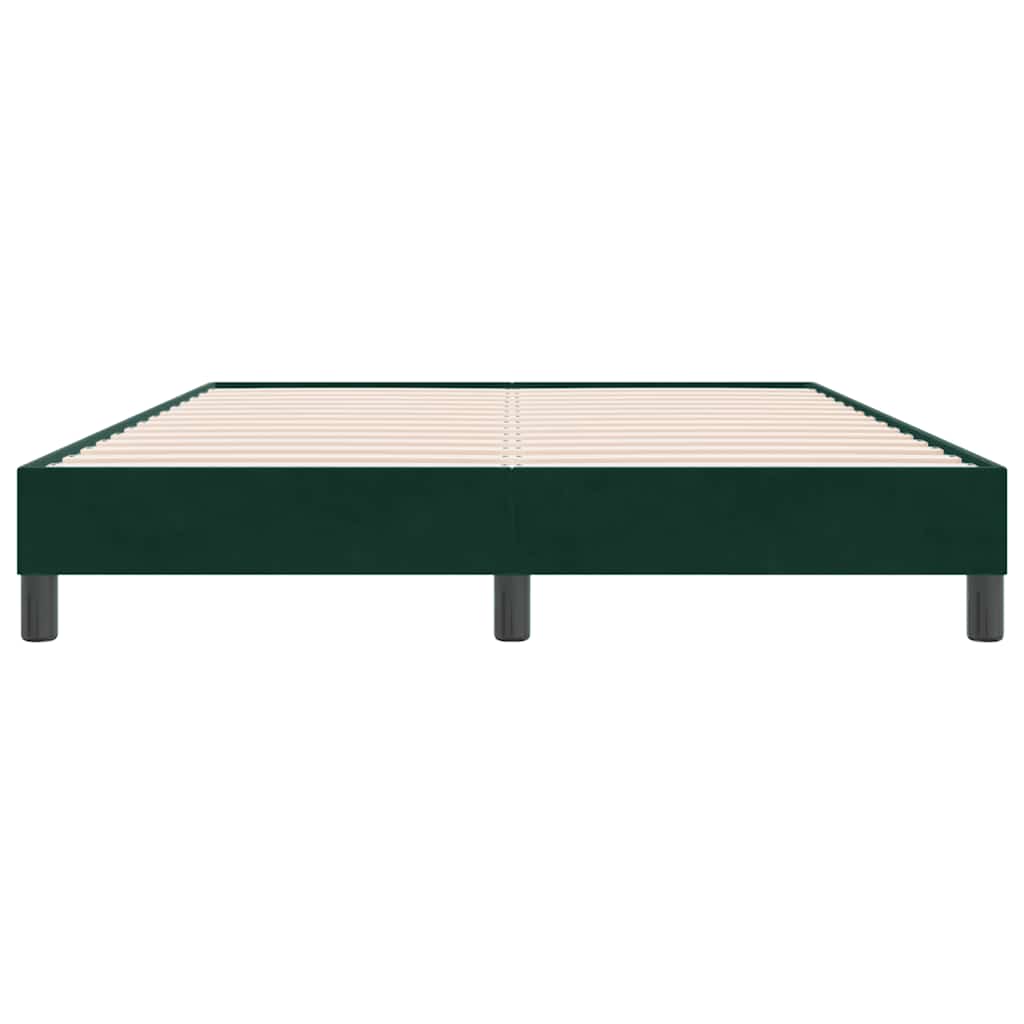 vidaXL Box Spring Κρεβάτι χωρίς στρώμα Σκούρο πράσινο 140x220cm