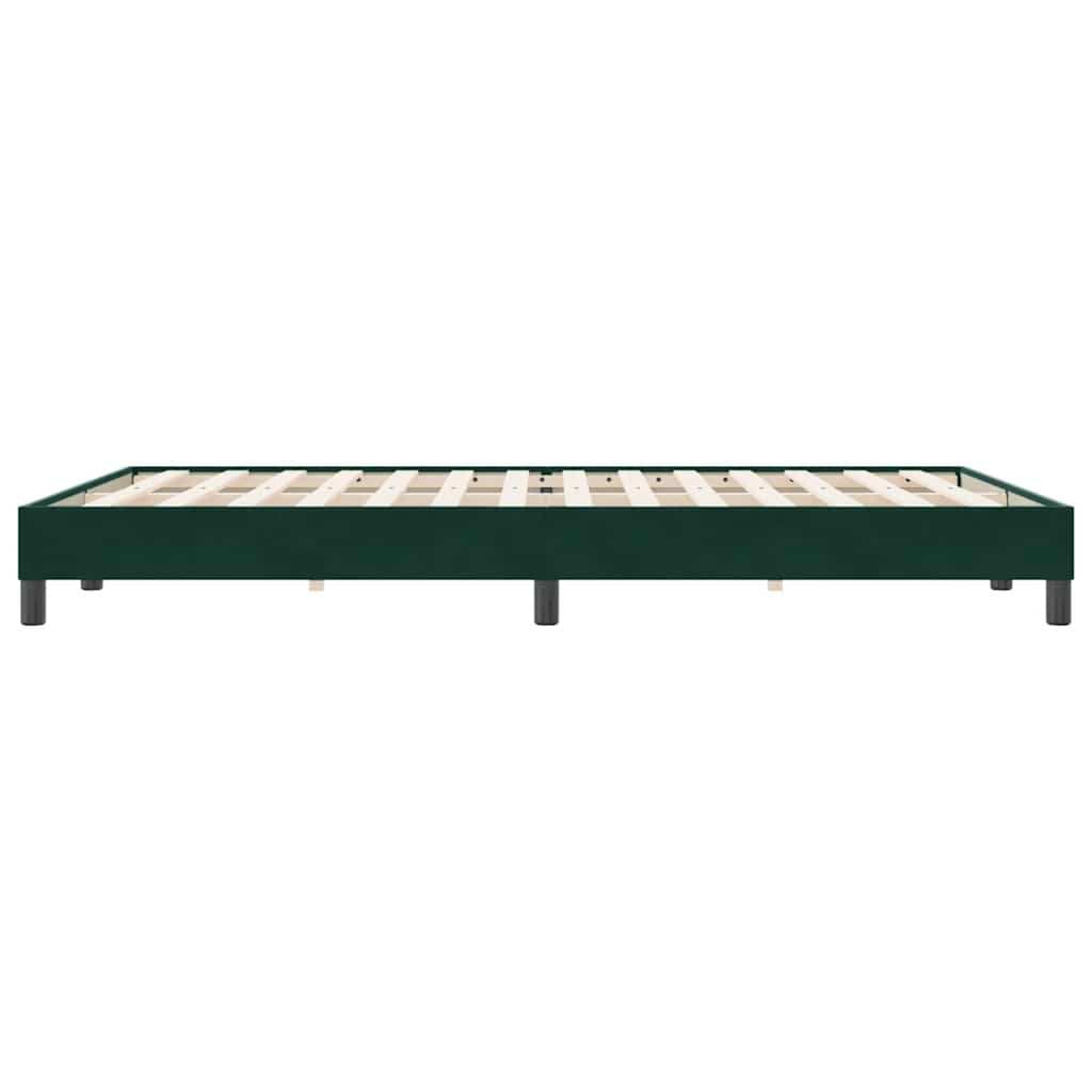 vidaXL Box Spring Κρεβάτι χωρίς στρώμα Σκούρο πράσινο 140x220cm