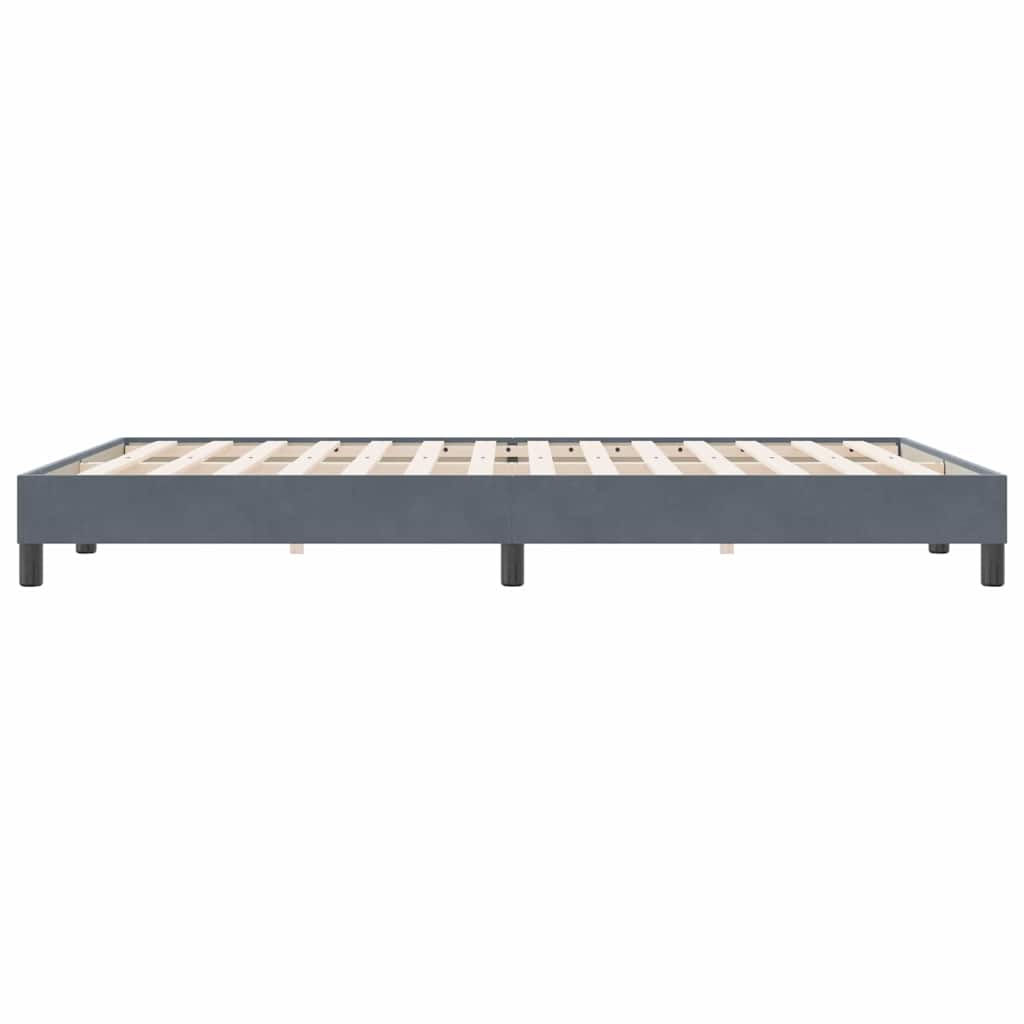 vidaXL Box Spring Κρεβάτι χωρίς στρώμα Σκούρο γκρι 160x220cm Βελούδινο