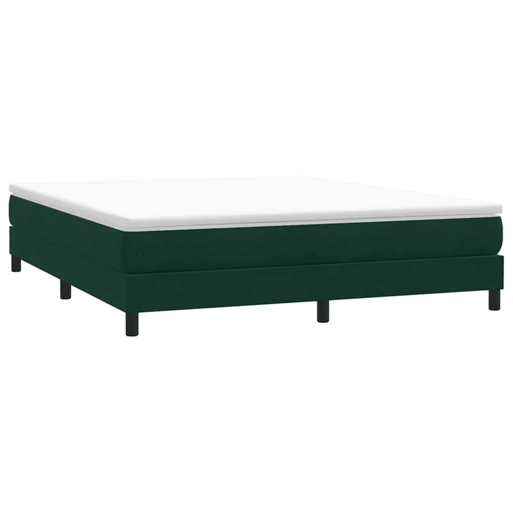 vidaXL Box Spring Κρεβάτι χωρίς στρώμα Σκούρο πράσινο 180x220 cm
