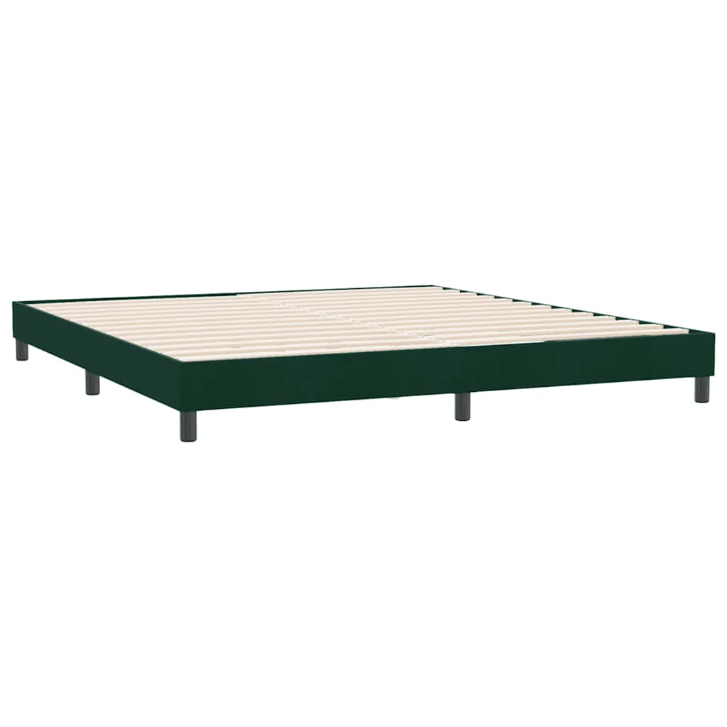 vidaXL Box Spring Κρεβάτι χωρίς στρώμα Σκούρο πράσινο 180x220 cm