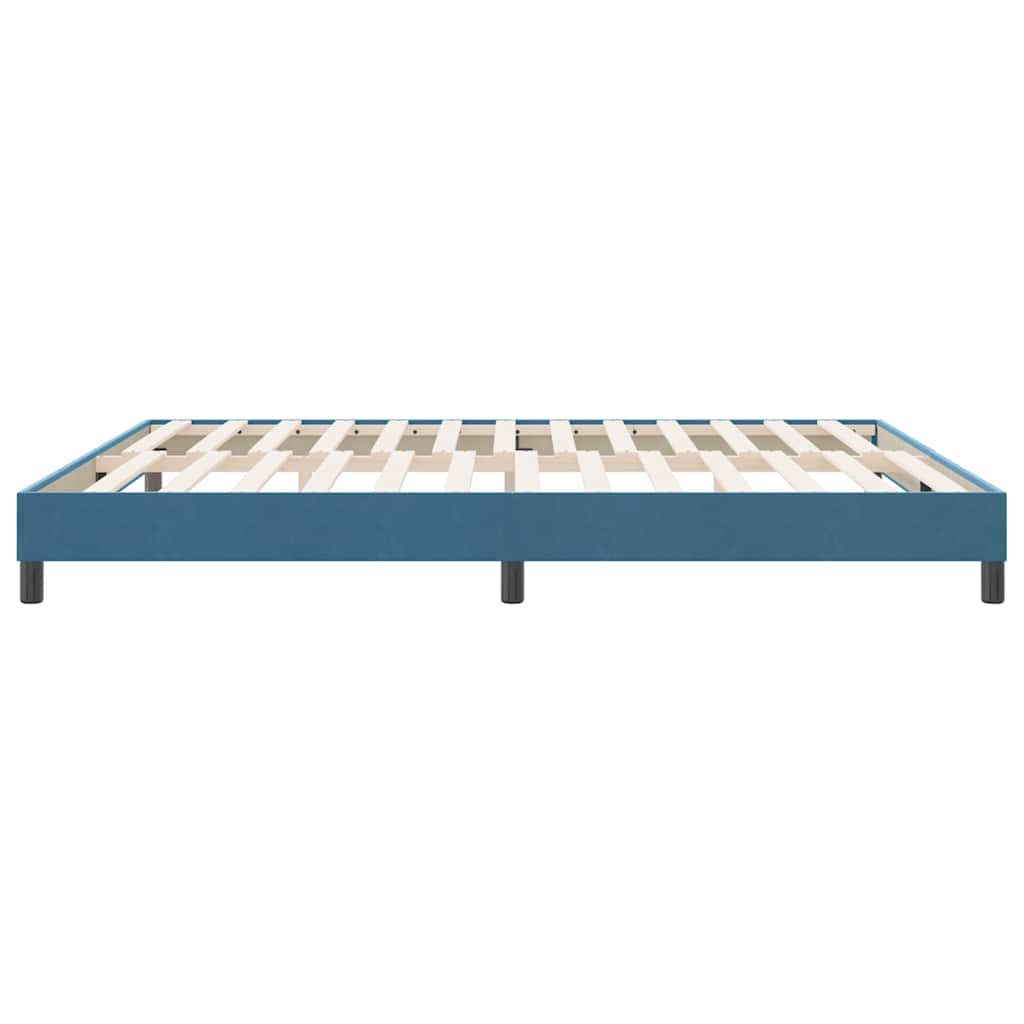 vidaXL Box Spring Κρεβάτι χωρίς στρώμα Σκούρο μπλε 180x220cm Βελούδινο