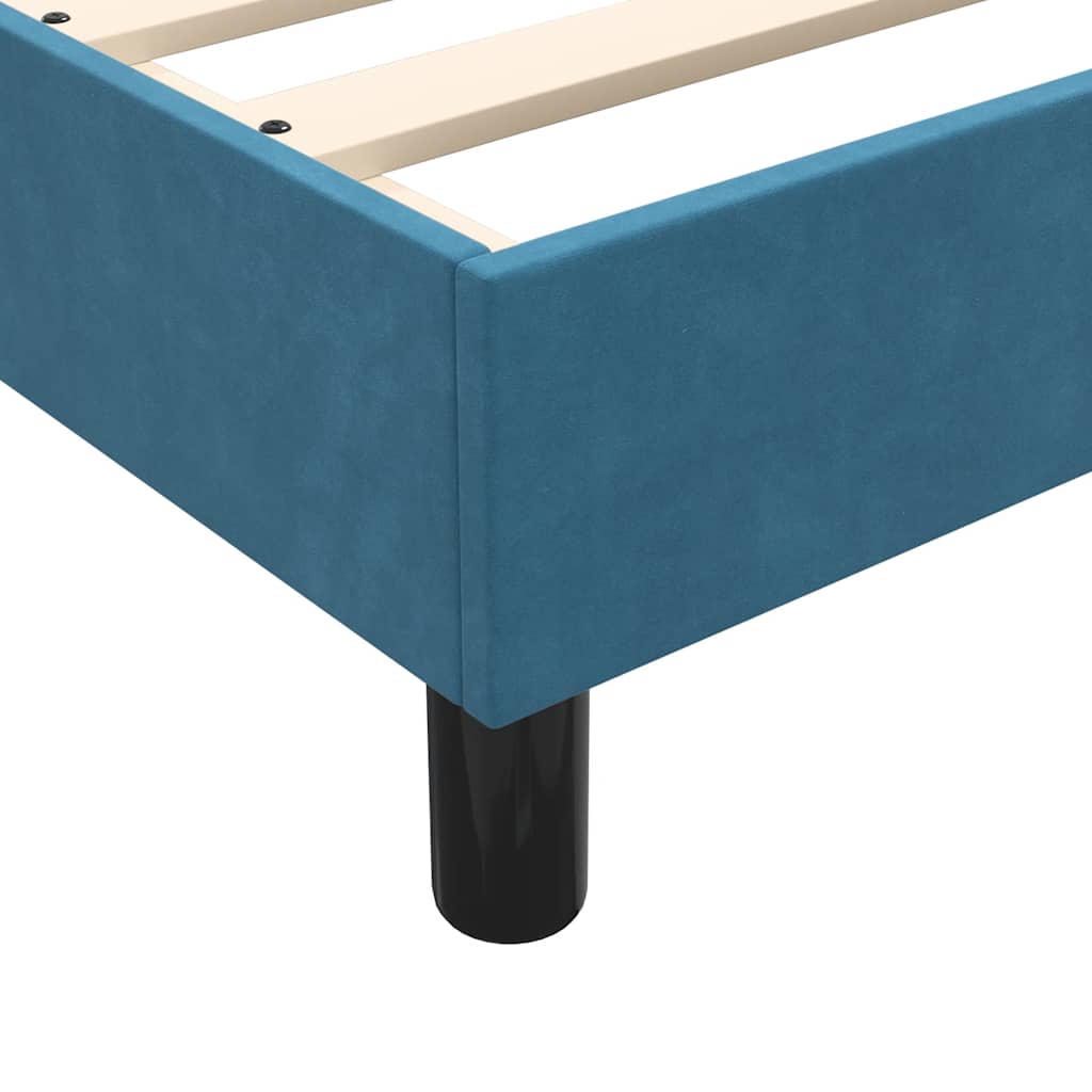 vidaXL Box Spring Κρεβάτι χωρίς στρώμα Σκούρο μπλε 180x220cm Βελούδινο