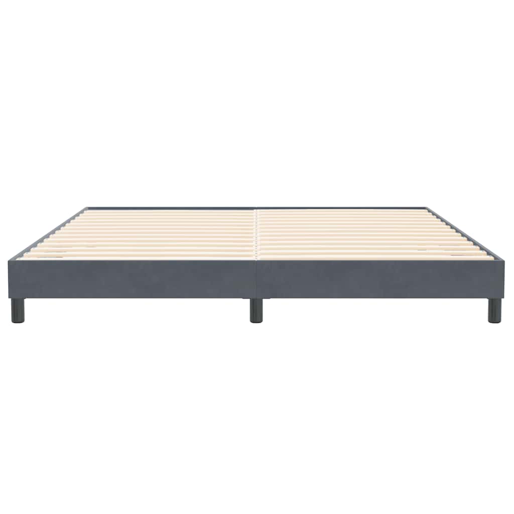 vidaXL Box Spring Κρεβάτι χωρίς στρώμα Σκούρο γκρι 200x220cm Βελούδινο