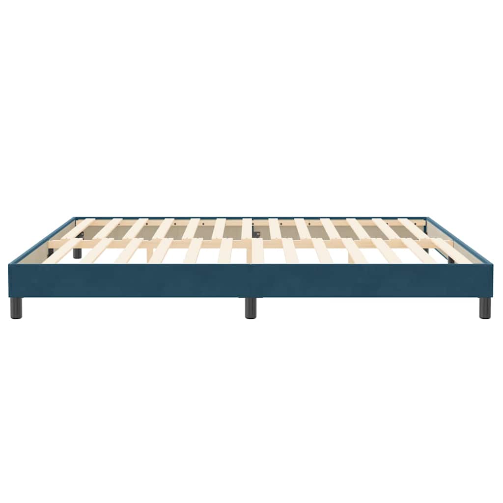 vidaXL Box Spring Κρεβάτι χωρίς στρώμα Σκούρο μπλε 200x220cm Βελούδινο