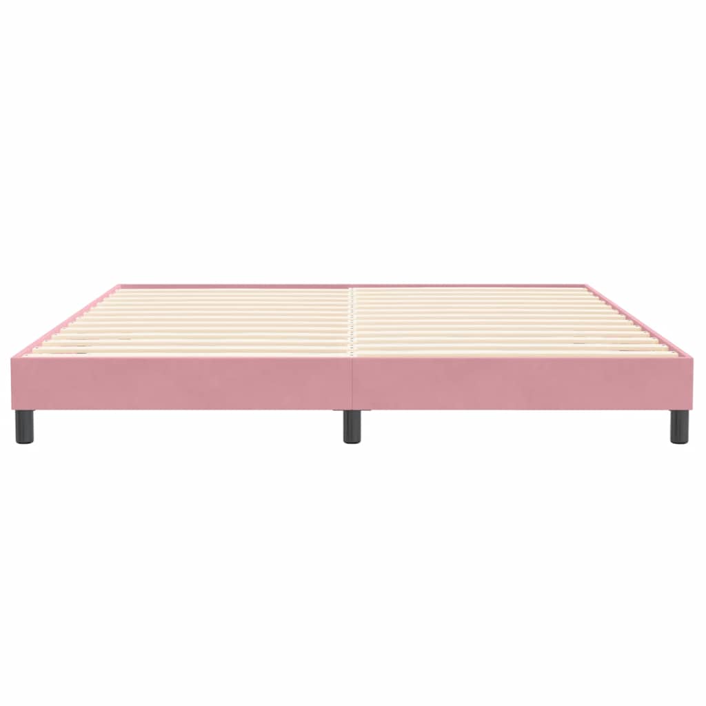 vidaXL Box Spring Κρεβάτι χωρίς στρώμα Ροζ 200x220 cm Βελούδινο