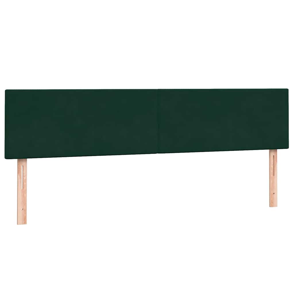 vidaXL Box Spring κρεβάτι με στρώμα σκούρο πράσινο 180x220cm Βελούδινο