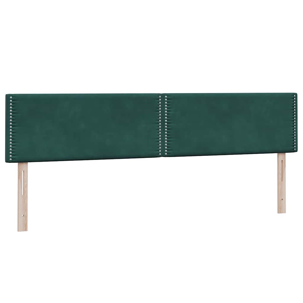 vidaXL Box Spring κρεβάτι με στρώμα σκούρο πράσινο 180x220cm Βελούδινο