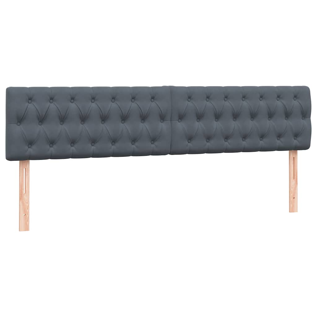 vidaXL Κρεβάτι Boxspring με Στρώμα Σκούρο Γκρι 180x210 εκ. Βελούδινο