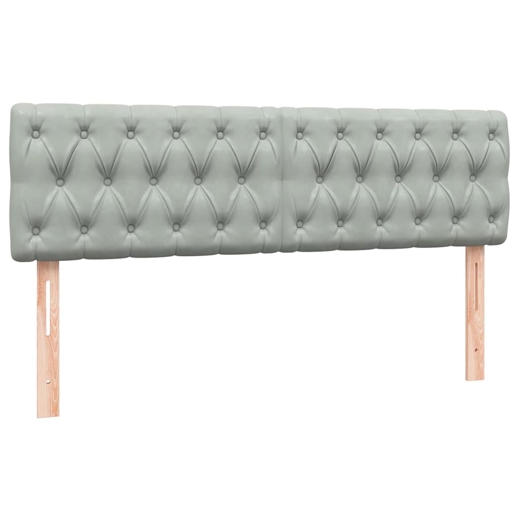 vidaXL Κρεβάτι Boxspring με Στρώμα Ανοιχτό Γκρι 160x220 εκ. Βελούδινο