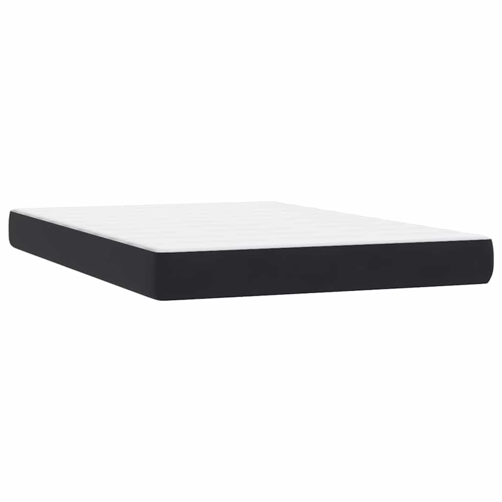 vidaXL Κρεβάτι Boxspring με Στρώμα & LED Μαύρο 160x210 εκ. Βελούδινο