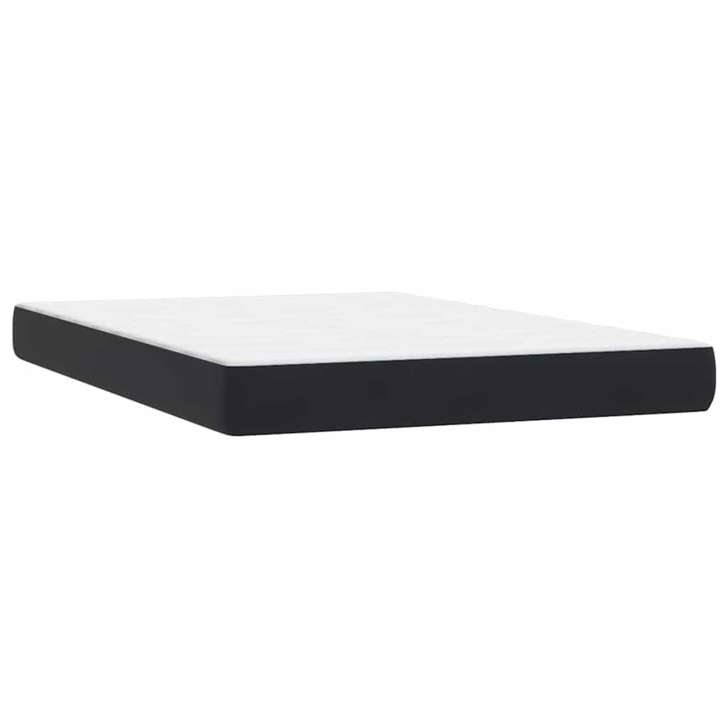 vidaXL Κρεβάτι Boxspring με Στρώμα & LED Μαύρο 160x210 εκ. Βελούδινο
