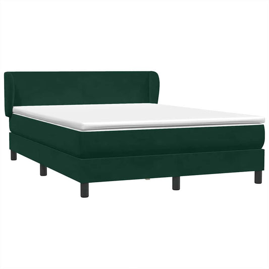 vidaXL Box Spring κρεβάτι με στρώμα σκούρο πράσινο 160x220cm Βελούδινο