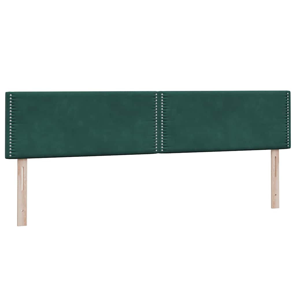 vidaXL Box Spring κρεβάτι με στρώματα σκούρο πράσινο Βελούδινο