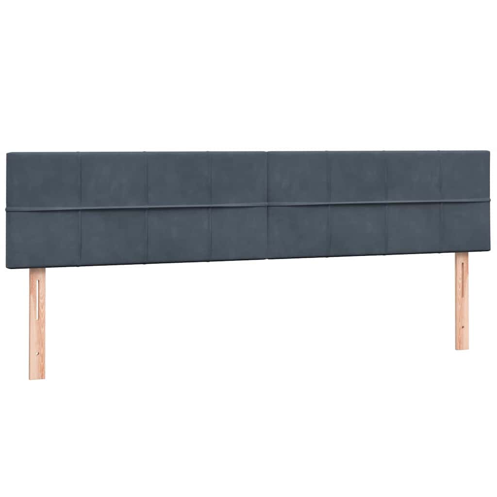vidaXL Box Spring Κρεβάτι με στρώματα Σκούρο γκρι 180x210 cm Velvet