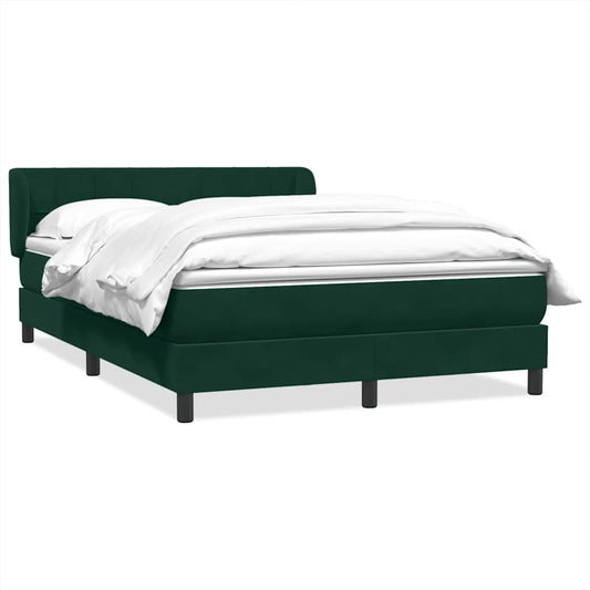 vidaXL Box Spring κρεβάτι με στρώμα σκούρο πράσινο 160x220cm Βελούδινο