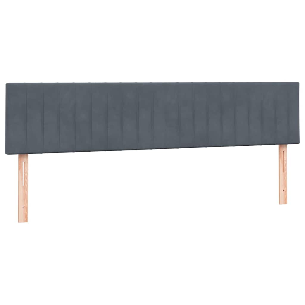 vidaXL Box Spring Κρεβάτι με στρώματα Σκούρο γκρι 180x210 cm Velvet