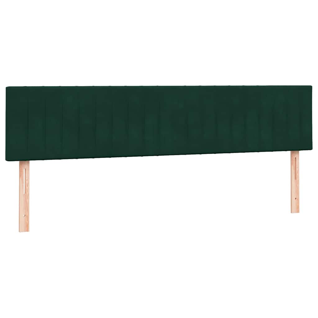 vidaXL Box Spring κρεβάτι με στρώματα σκούρο πράσινο Βελούδινο