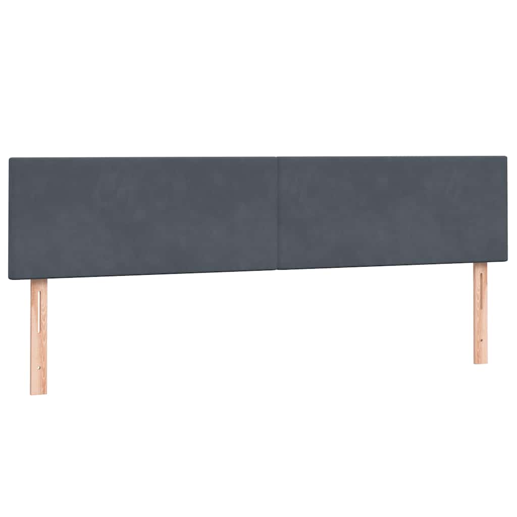 vidaXL Κρεβάτι Boxspring με Στρώμα Σκούρο Γκρι 180x210 εκ. Βελούδινο