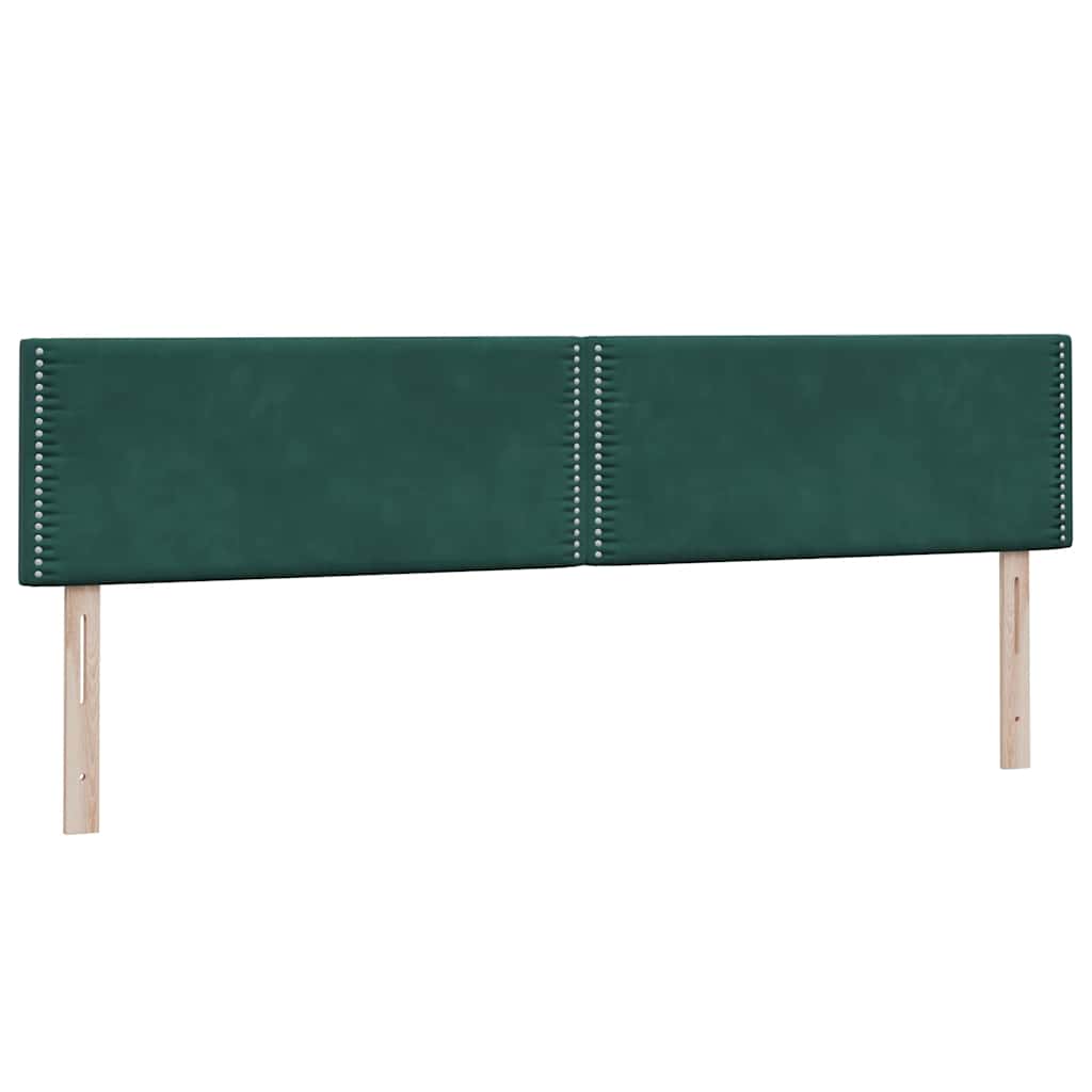 vidaXL Box Spring κρεβάτι με στρώμα σκούρο πράσινο 180x220cm Βελούδινο