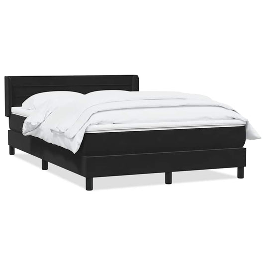 vidaXL Κρεβάτι Boxspring με Στρώμα Μαύρο 160x210 εκ. Βελούδινο