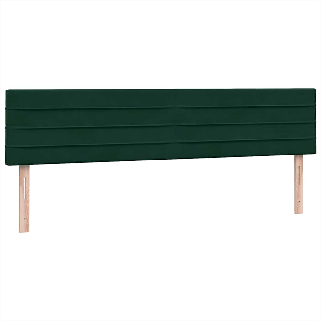 vidaXL Box Spring κρεβάτι με στρώμα σκούρο πράσινο 180x220cm Βελούδινο