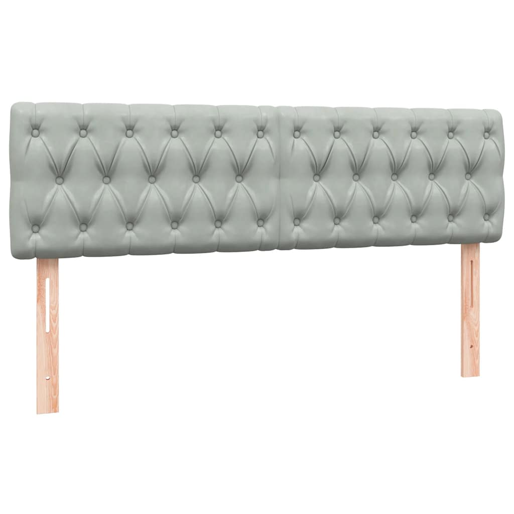 vidaXL Κρεβάτι Boxspring με Στρώμα Ανοιχτό Γκρι 160x210 εκ. Βελούδινο