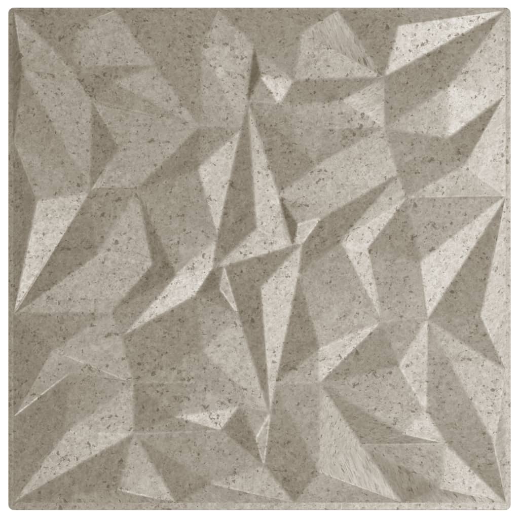 vidaXL Πάνελ Τοίχου 24 Τεμ. Σχ. Αμέθυστου Τσιμέντο 50x50εκ. 6μ² XPS