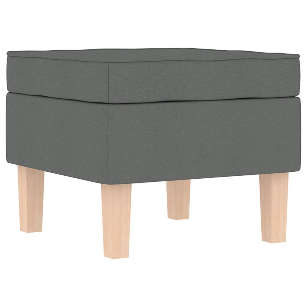 vidaXL Πολυθρόνα Κουνιστή Σκούρο Γκρι Υφασμάτινη με Υποπόδιο