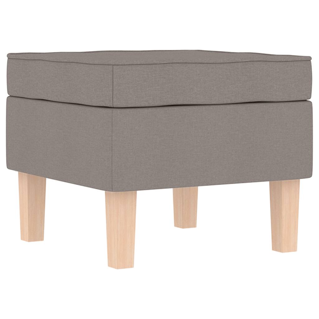 vidaXL Πολυθρόνα Κουνιστή Taupe Υφασμάτινη με Υποπόδιο