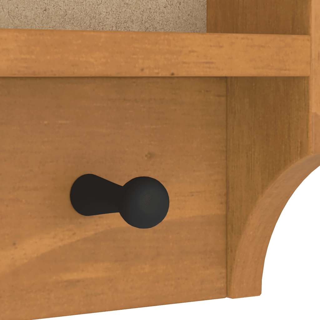 vidaXL Επίτοιχη κρεμάστρα παλτών SANDNES 45x12x35 εκ.Πεύκο μασίφ ξύλο