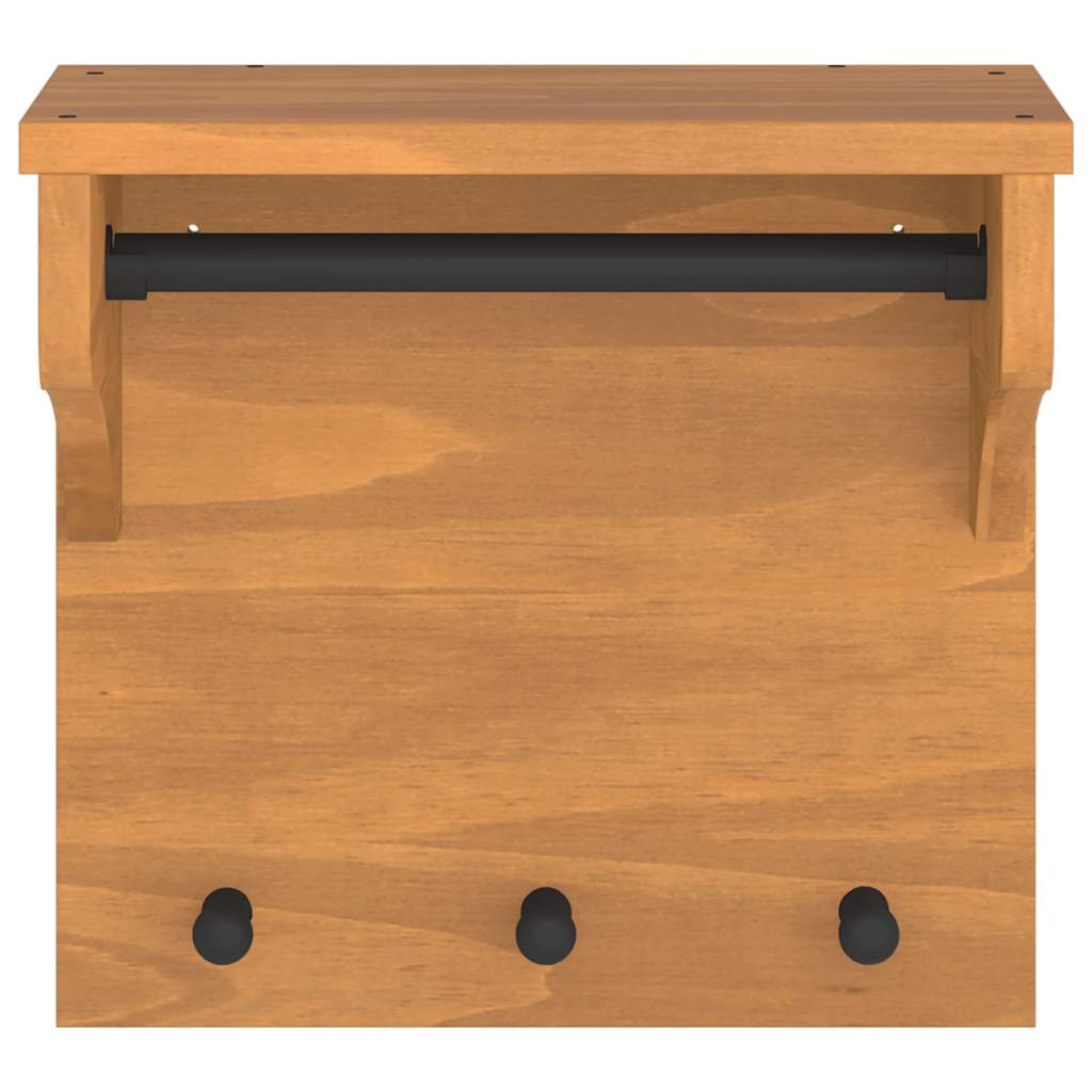 vidaXL Επίτοιχη κρεμάστρα παλτών SANDNES 43x30x42 εκ. Πεύκο μασίφ ξύλο