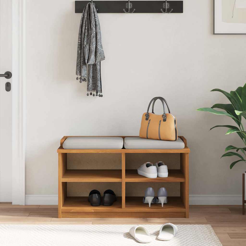 vidaXL Πάγκος διαδρόμου "SANDNES" 87x40x50 εκ. Πεύκο μασίφ ξύλο