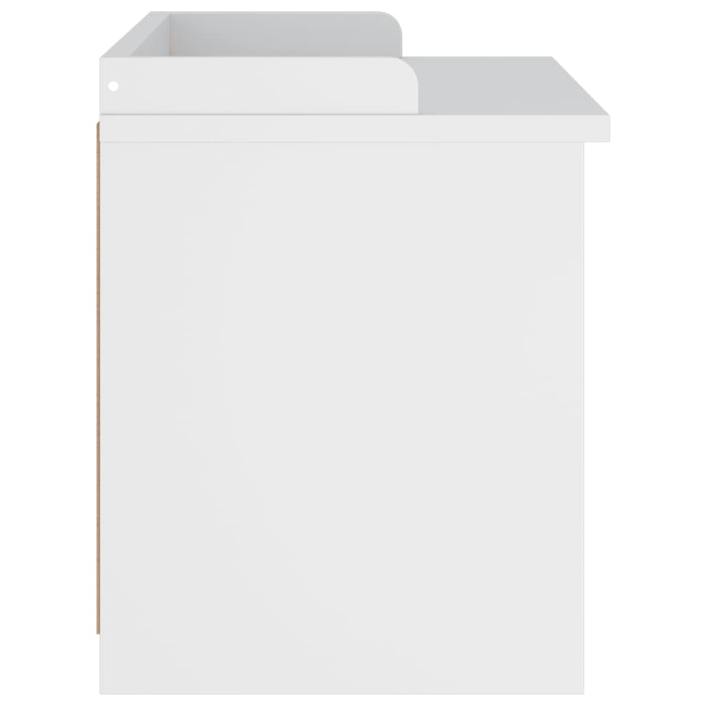 vidaXL Πάγκος διαδρόμου "SANDNES" Λευκό 87x40x50 εκ. Πεύκο ξύλο