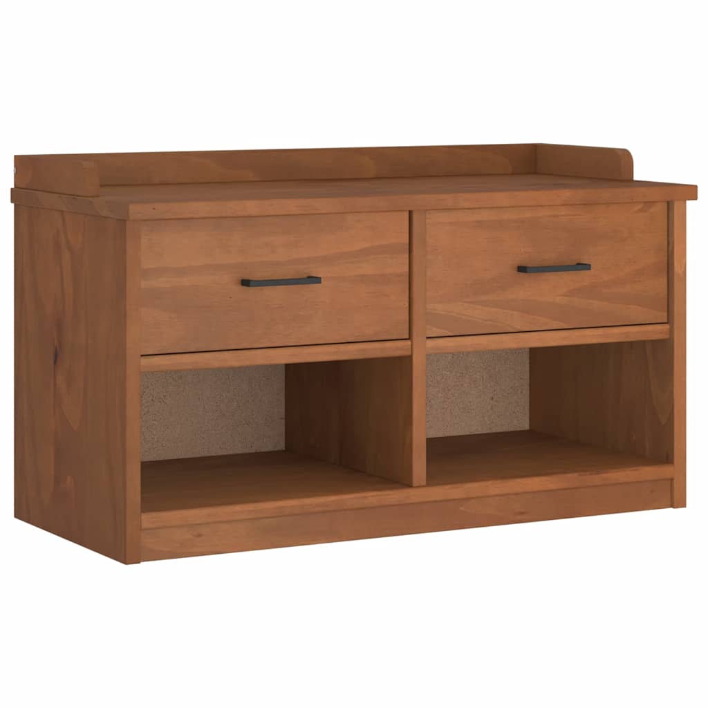 vidaXL Πάγκος διαδρόμου "SANDNES" 87x40x50 εκ. Πεύκο μασίφ ξύλο