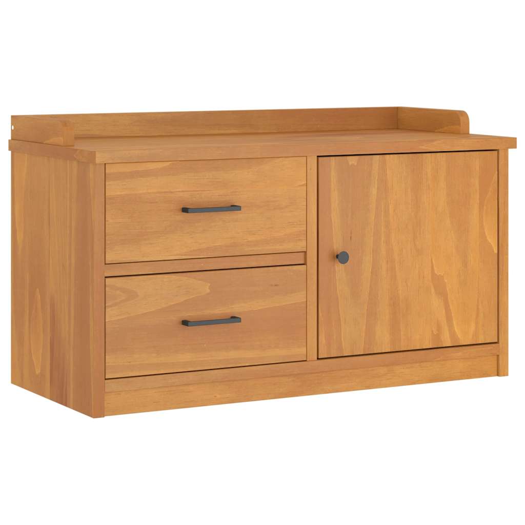 vidaXL Πάγκος διαδρόμου "SANDNES" 87x40x50 εκ. Πεύκο μασίφ ξύλο