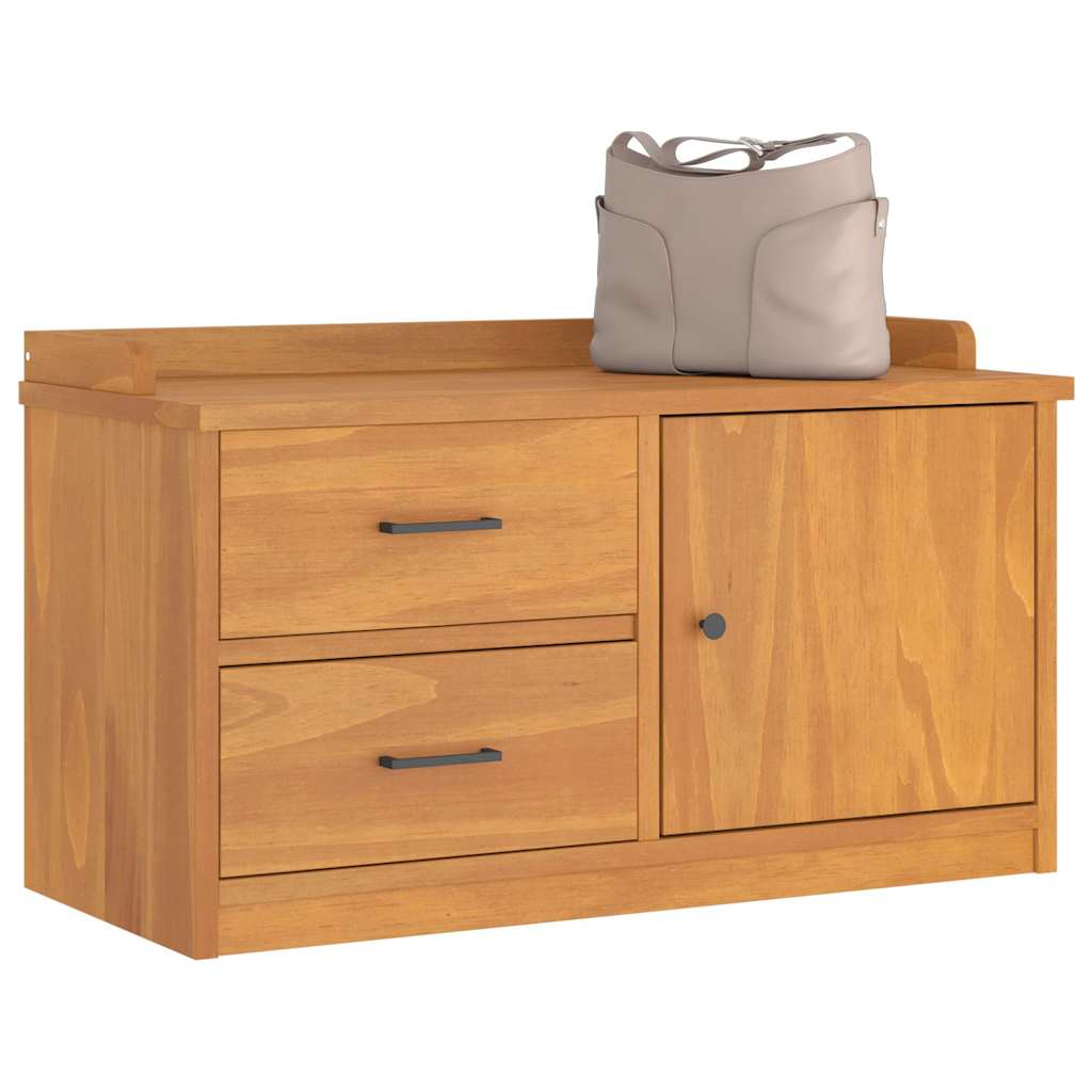 vidaXL Πάγκος διαδρόμου "SANDNES" 87x40x50 εκ. Πεύκο μασίφ ξύλο