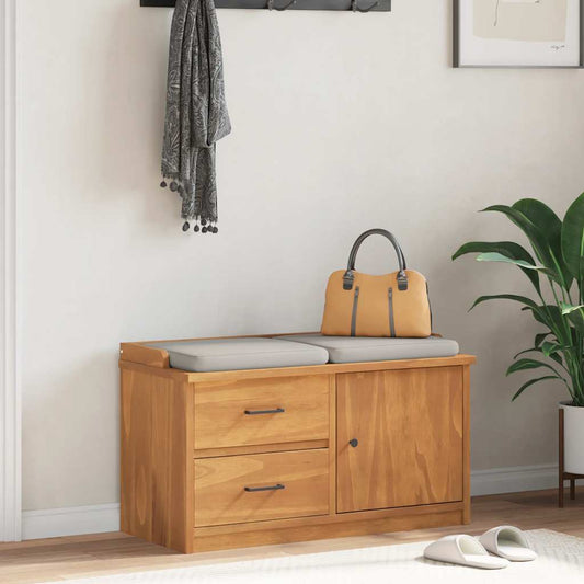 vidaXL Πάγκος διαδρόμου "SANDNES" 87x40x50 εκ. Πεύκο μασίφ ξύλο