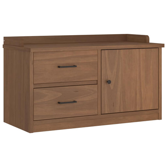 vidaXL Πάγκος διαδρόμου "SANDNES" 87x40x50 εκ. Πεύκο μασίφ ξύλο