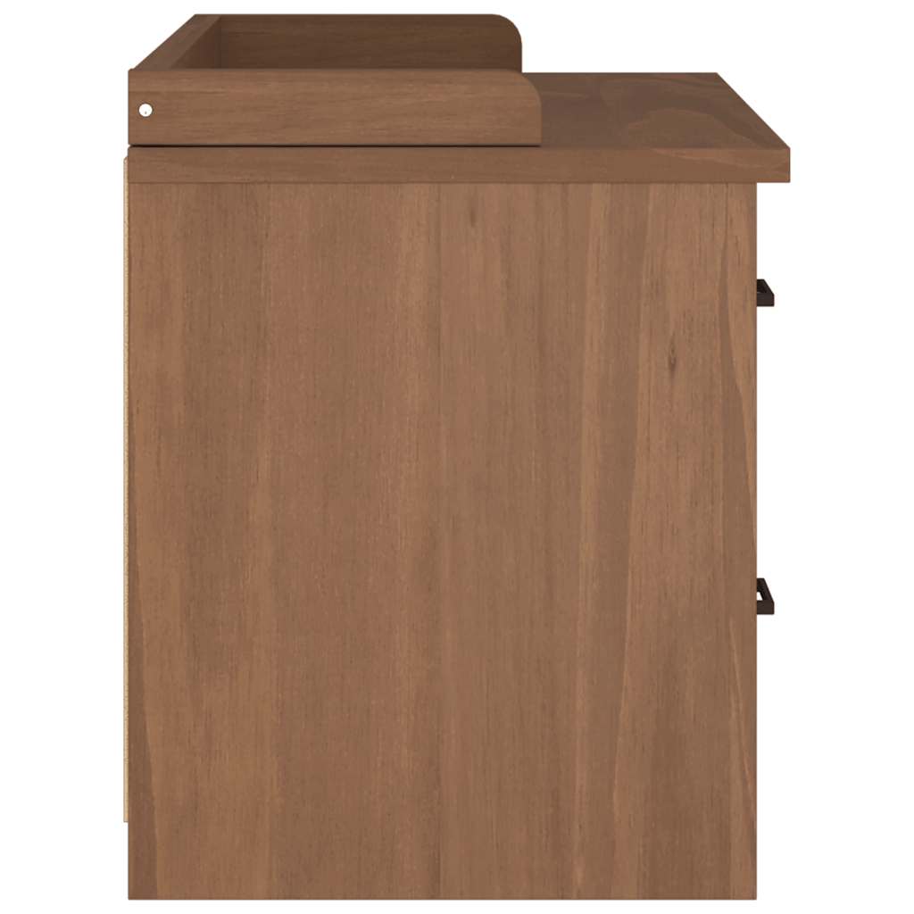 vidaXL Πάγκος διαδρόμου "SANDNES" 87x40x50 εκ. Πεύκο μασίφ ξύλο