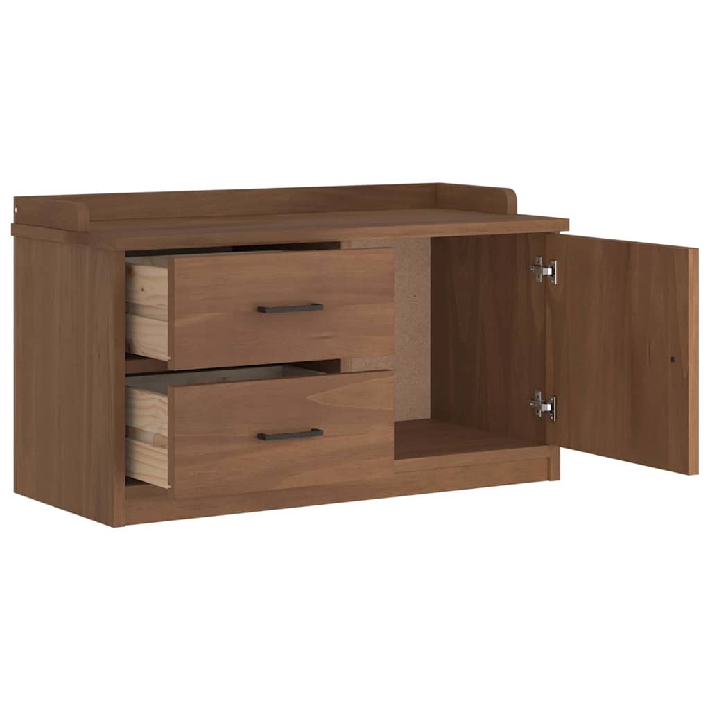 vidaXL Πάγκος διαδρόμου "SANDNES" 87x40x50 εκ. Πεύκο μασίφ ξύλο