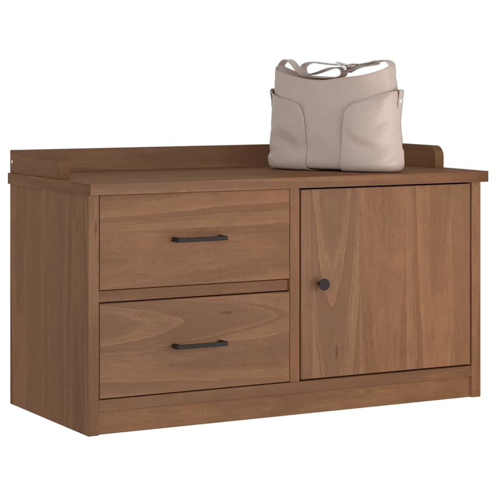 vidaXL Πάγκος διαδρόμου "SANDNES" 87x40x50 εκ. Πεύκο μασίφ ξύλο