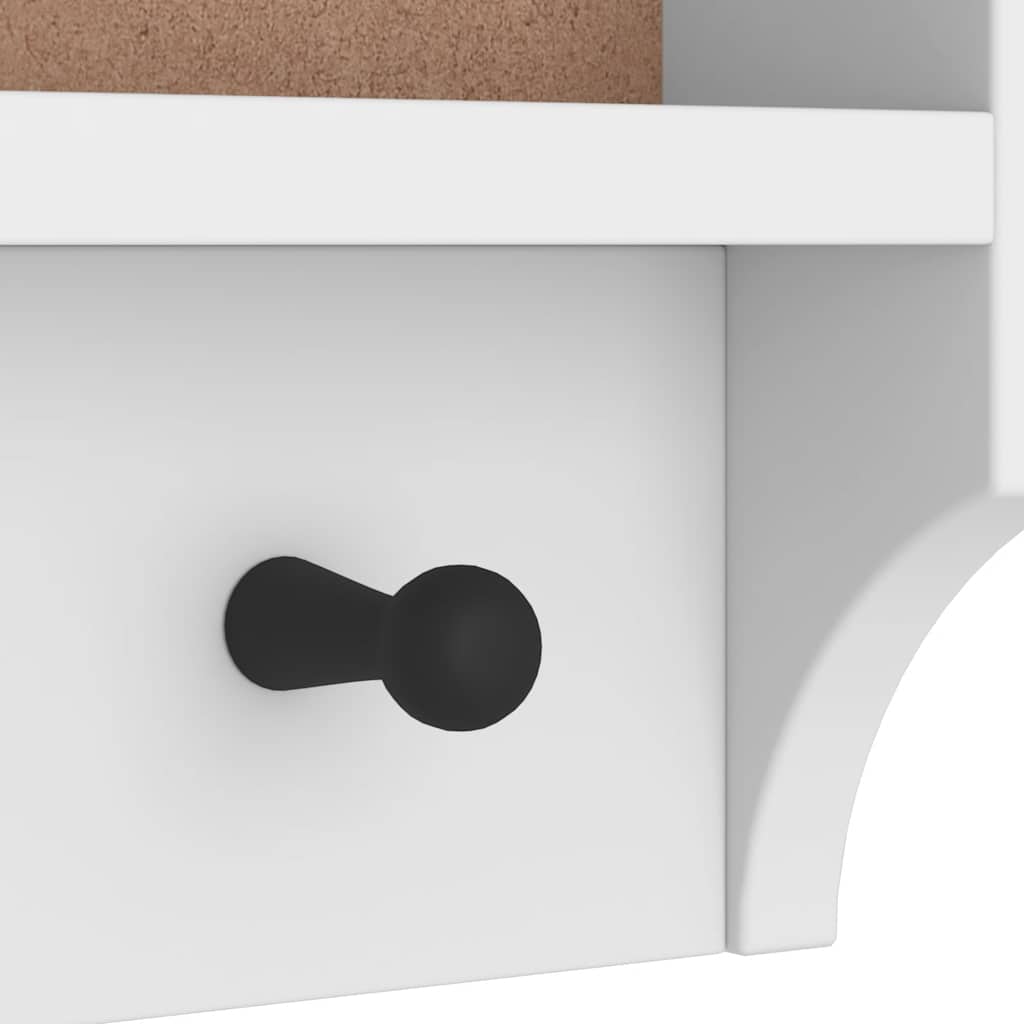 vidaXL Επίτοιχη κρεμάστρα παλτών SANDNES Λευκό 87x12x35 εκ. Πεύκο ξύλο