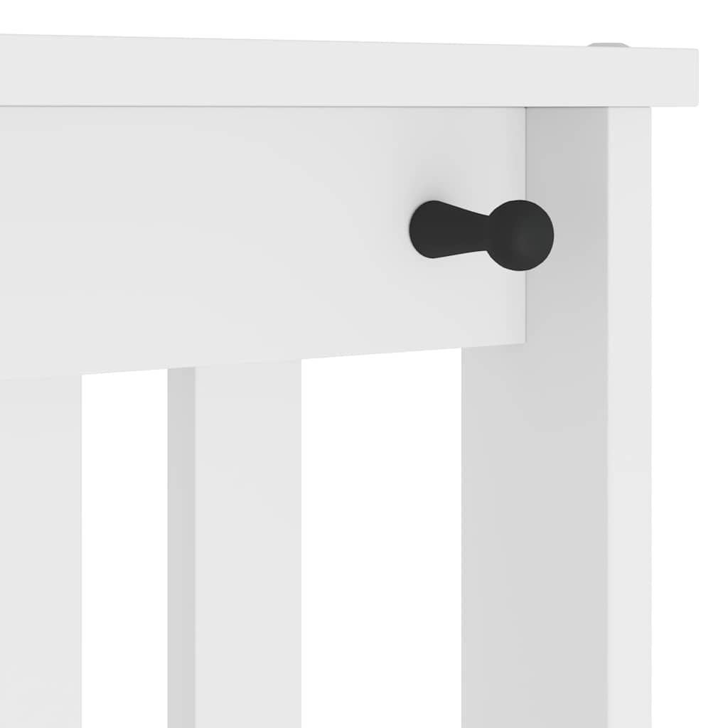 vidaXL Δέντρο χωλ SANDNES Λευκό 45x40x159,5 εκ. Πεύκο μασίφ ξύλο