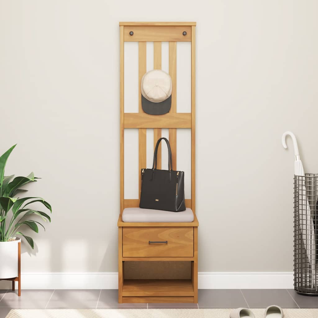 vidaXL Δέντρο χωλ "SANDNES" 45x40x159,5 εκ.Πεύκο μασίφ ξύλο