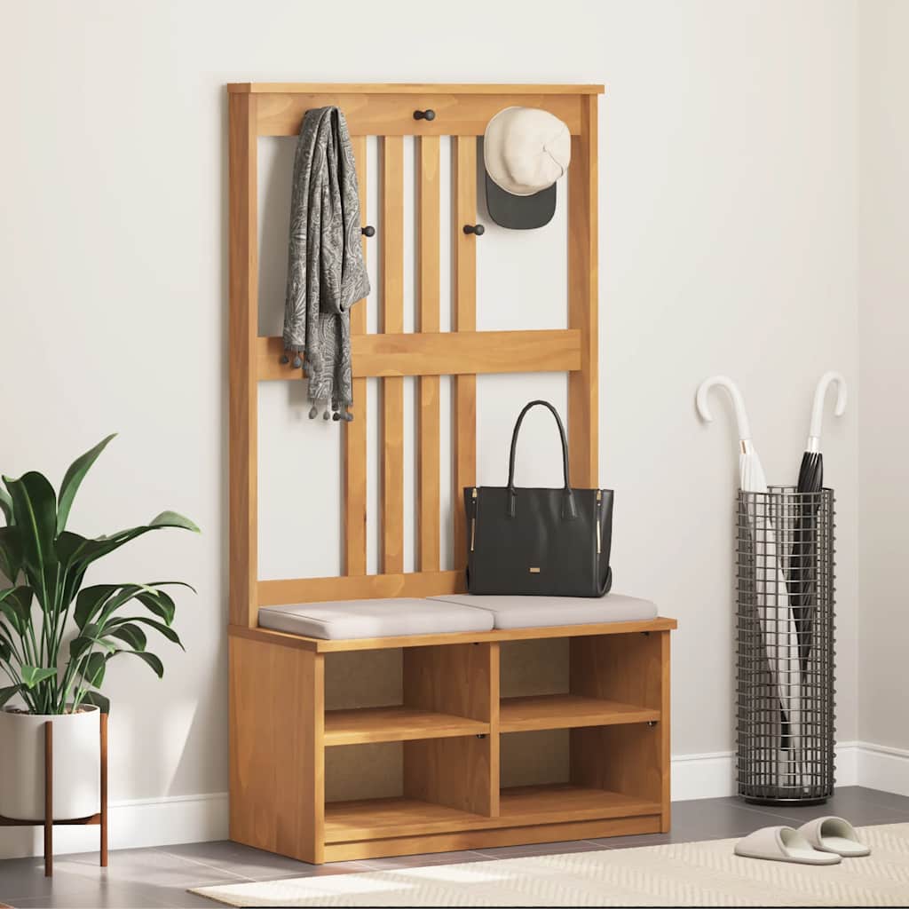 vidaXL Δέντρο χωλ "SANDNES" 87x40x159,5 εκ. Πεύκο μασίφ ξύλο